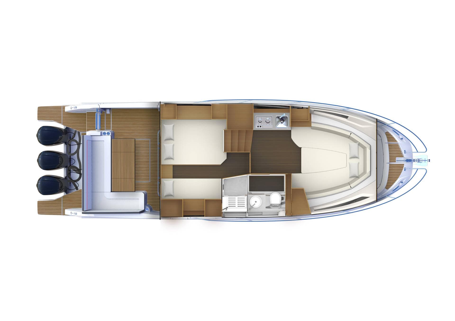Excursions et balades en mer avec le bateau Cap Camarat 12.5 WA – modèle 2021 : 6, location bateau avec skipper depuis le port de Cavalaire-sur-Mer