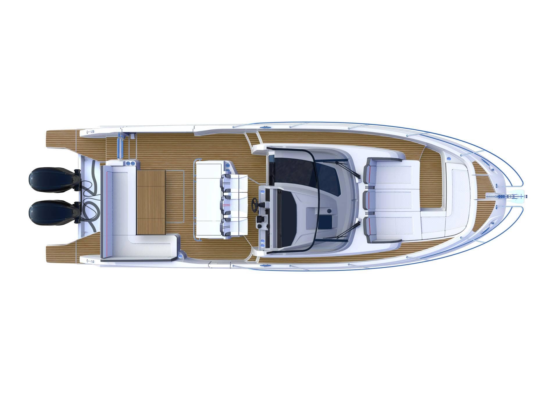 Excursions et balades en mer avec le bateau Cap Camarat 12.5 WA – modèle 2021 : 7, location bateau avec skipper depuis le port de Cavalaire-sur-Mer